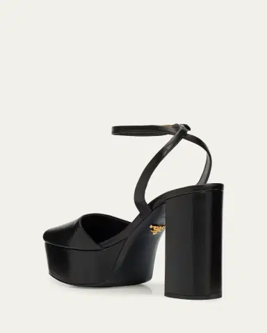 Prada 115mm Nappa Leather Platform Sandals | Thumbnail 4 Prada 115mm Nappa Leather Platform Sandals | Thumbnail 4