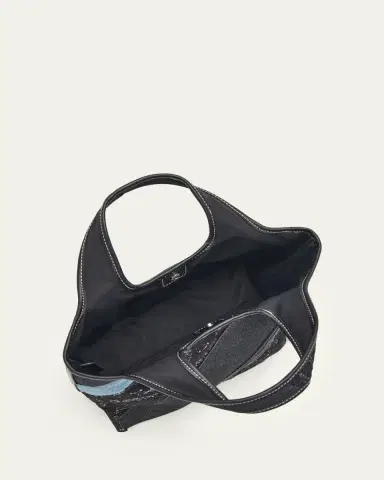 3.1 Phillip Lim Patchwork Lace & Denim Mini Market Tote Bag | Thumbnail 4