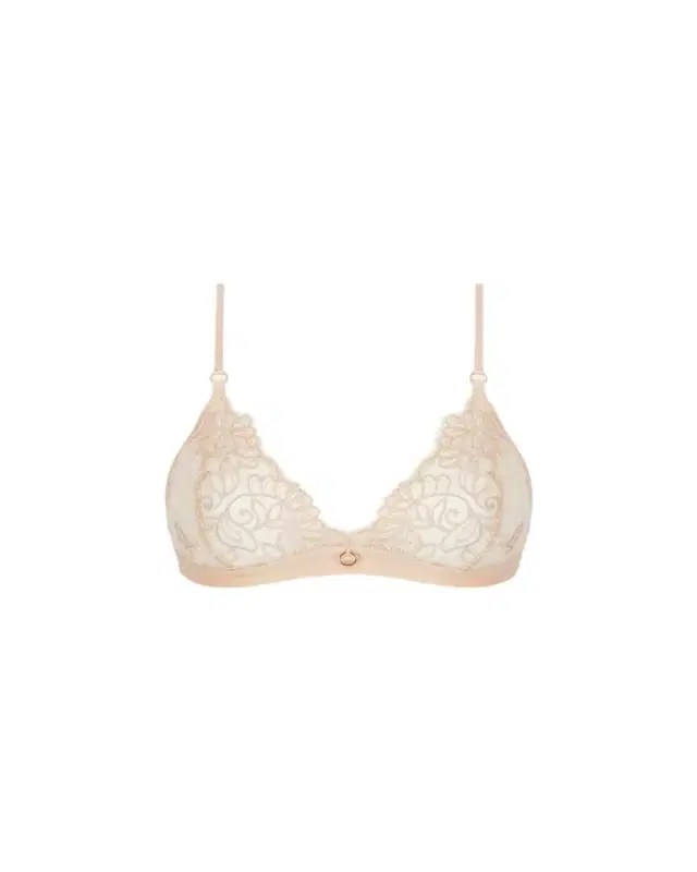 Wireless Embroidered Triangle Bra
