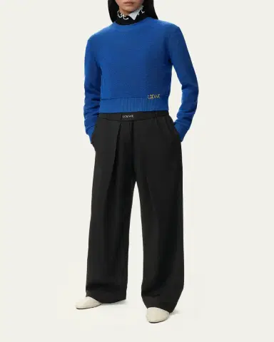 Loewe Logo Waist Asymmetric Pleated Pants | Thumbnail 2 Loewe Logo Waist Asymmetric Pleated Pants | Thumbnail 2