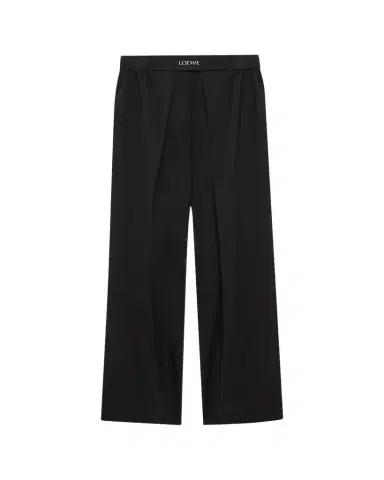 Loewe Logo Waist Asymmetric Pleated Pants | Thumbnail 1 Loewe Logo Waist Asymmetric Pleated Pants | Thumbnail 1