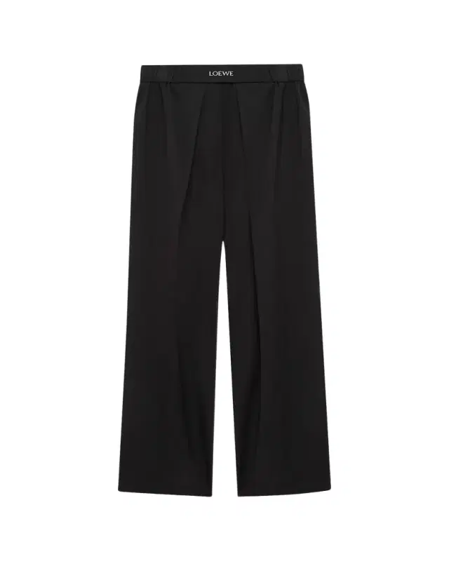Loewe Logo Waist Asymmetric Pleated Pants