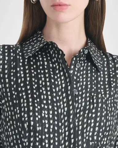 Altuzarra Kieran Abstract-Print Short-Sleeve Midi Shirtdress With Belt | Thumbnail 4 Altuzarra Kieran Abstract-Print Short-Sleeve Midi Shirtdress With Belt | Thumbnail 4