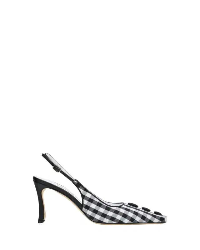 Manolo Blahnik 90mm Alexa Gingham Slingback Pumps