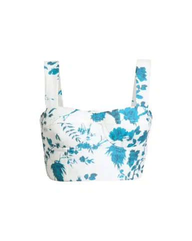 Erdem Floral-Print Cotton-Linen Bra Top | Thumbnail 1 Erdem Floral-Print Cotton-Linen Bra Top | Thumbnail 1
