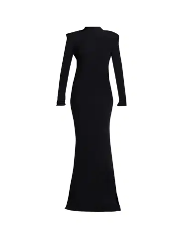 Tom Ford Mock-Neck Strong-Shoulder Cutout Gown | Thumbnail 1 Tom Ford Mock-Neck Strong-Shoulder Cutout Gown | Thumbnail 1