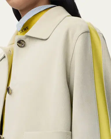 Loewe Turn Up Leather Colorblock Jacket | Thumbnail 5