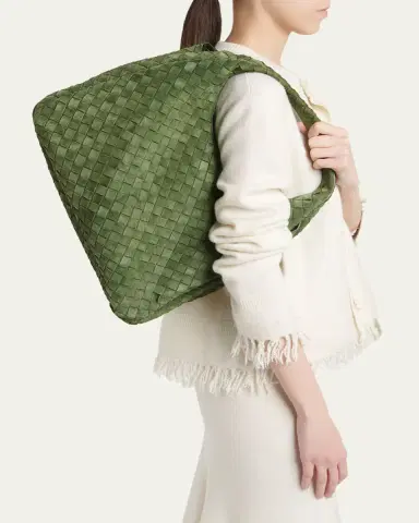 Bottega Veneta Campana Large Suede Shoulder Bag | Thumbnail 2 Bottega Veneta Campana Large Suede Shoulder Bag | Thumbnail 2