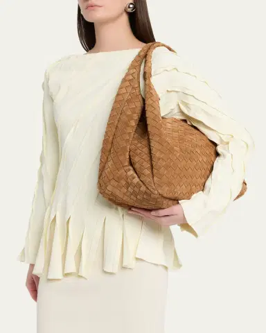 Bottega Veneta Campana Large Suede Shoulder Bag | Thumbnail 5 Bottega Veneta Campana Large Suede Shoulder Bag | Thumbnail 5
