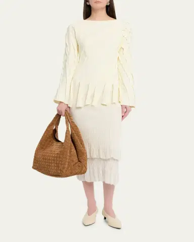Bottega Veneta Campana Large Suede Shoulder Bag | Thumbnail 8 Bottega Veneta Campana Large Suede Shoulder Bag | Thumbnail 8