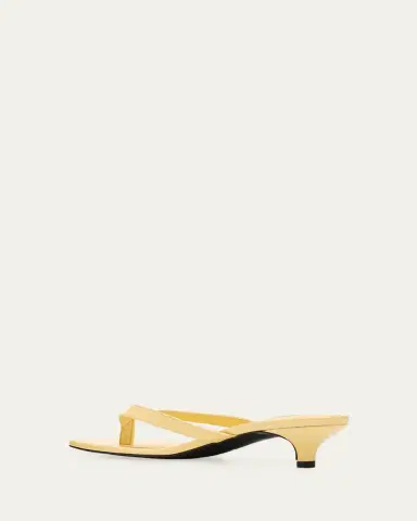TOTEME Naplack Leather Kitten-Heel Sandals | Thumbnail 2