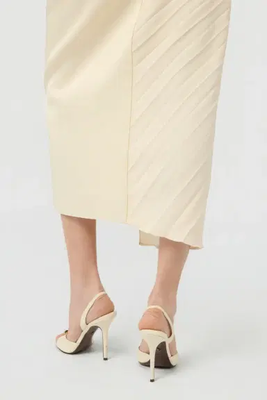 Roberto Cavalli Ivory Midi Pleated Skirt | Thumbnail 5 Roberto Cavalli Ivory Midi Pleated Skirt | Thumbnail 5