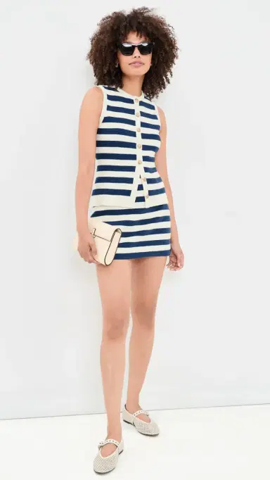 Show Me Your Mumu All Night Skort Navy Stripe Delight Knit | Thumbnail 5 Show Me Your Mumu All Night Skort Navy Stripe Delight Knit | Thumbnail 5