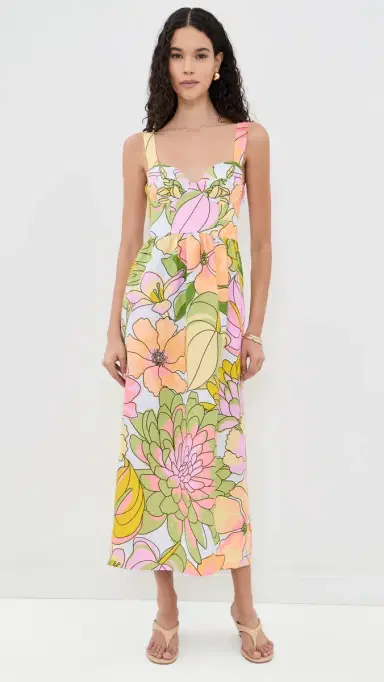FARM Rio ight Blue Spring Affair Maxi Dress Orange | Thumbnail 2
