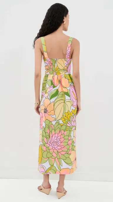 FARM Rio ight Blue Spring Affair Maxi Dress Orange | Thumbnail 3