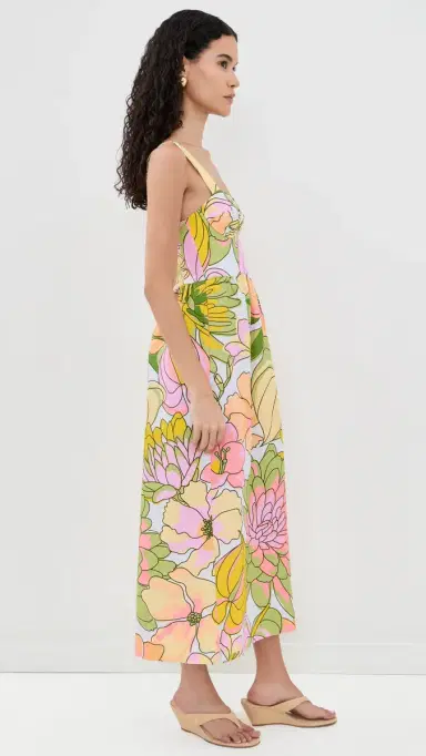 FARM Rio ight Blue Spring Affair Maxi Dress Orange | Thumbnail 4