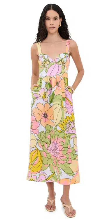 FARM Rio ight Blue Spring Affair Maxi Dress Orange | Thumbnail 1