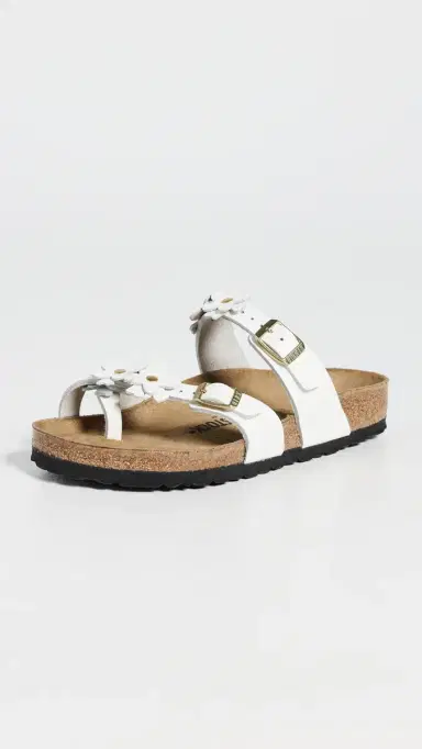 Birkenstock Mayari Flowers Sandals White | Thumbnail 2