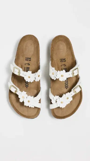 Birkenstock Mayari Flowers Sandals White | Thumbnail 5