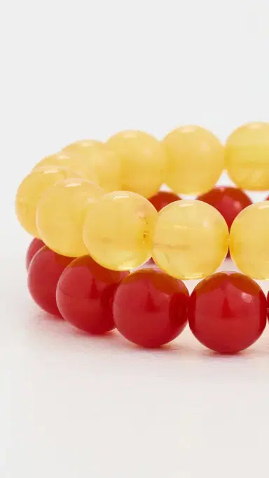 BaubleBar Jane Warm Toned Beaded Bracelet Set Red | Thumbnail 5