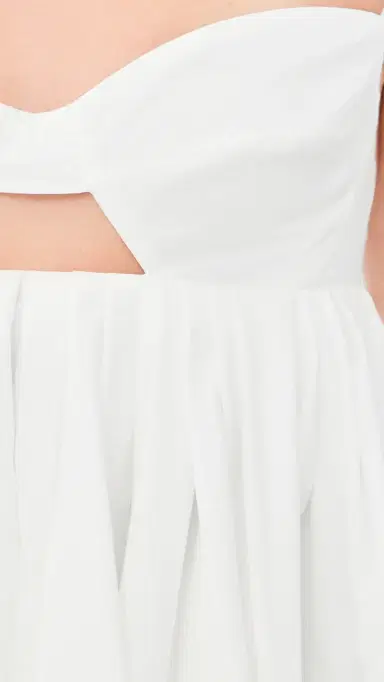 Simkhai Janie Cotton Mini Dress White 8 | Thumbnail 6