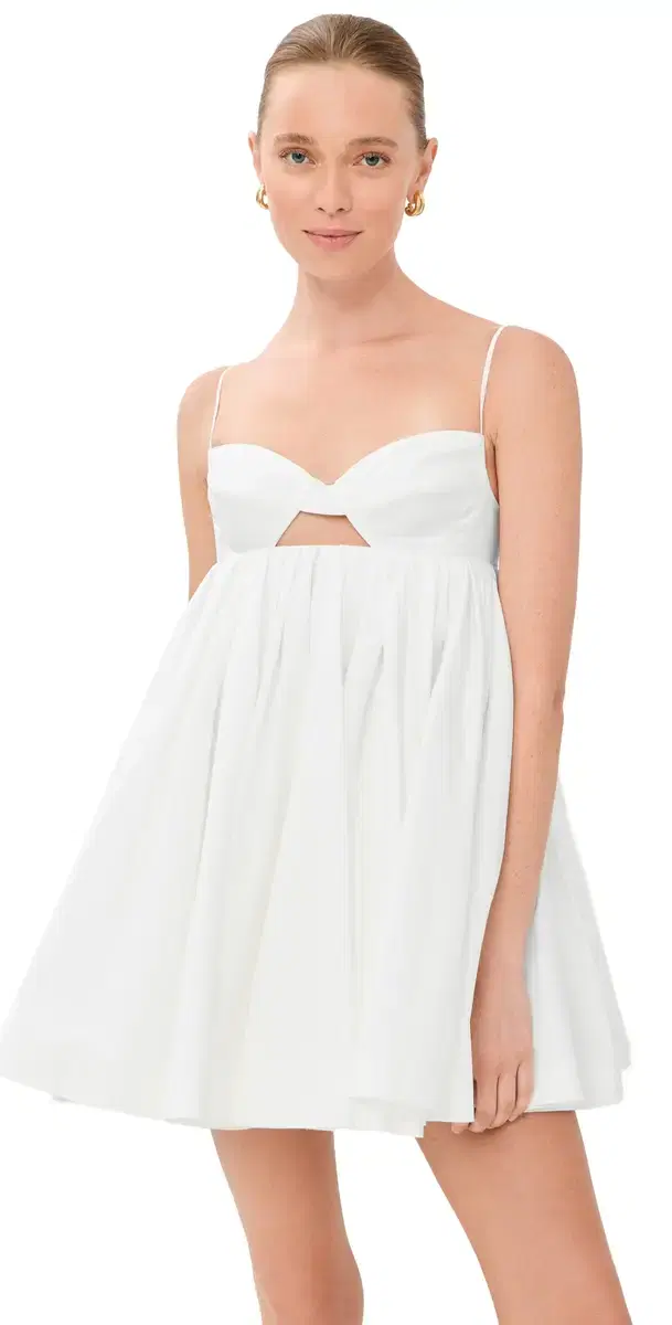 SIMKHAI Janie Cotton Mini Dress White