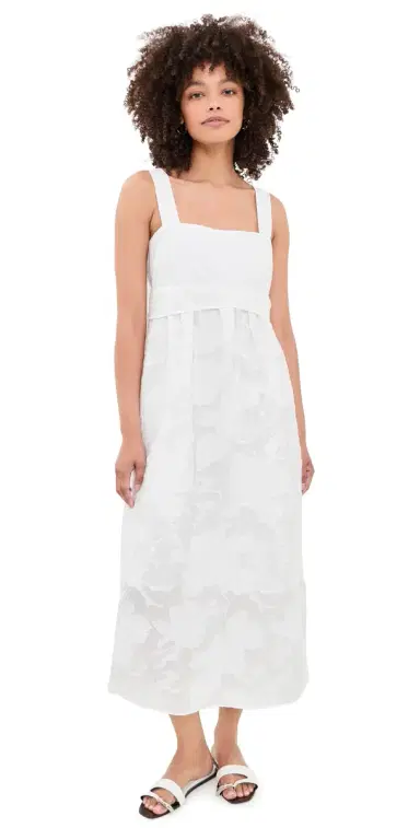 Vince Coupe Mixed Media Dress Off White | Thumbnail 1