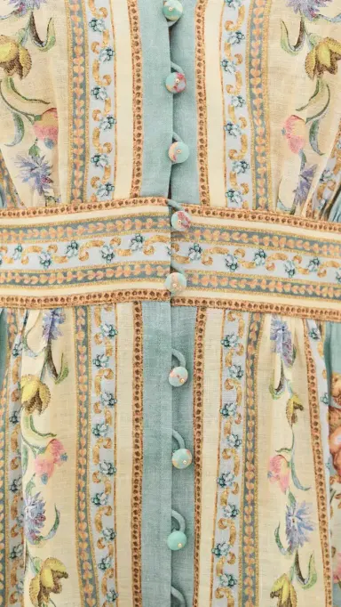 Zimmermann Roselight Plunge Dress Blue Tapestry Floral 0 | Thumbnail 6 Zimmermann Roselight Plunge Dress Blue Tapestry Floral 0 | Thumbnail 6