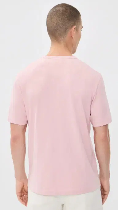 Theory Crew Neck Tinted Tee Tinted Chalk Pink S | Thumbnail 3 Theory Crew Neck Tinted Tee Tinted Chalk Pink S | Thumbnail 3