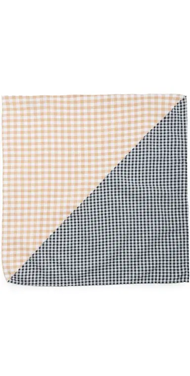 LE BOP Gingham Check Bandana Khaki/Navy Check One Size | Thumbnail 1