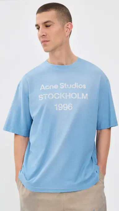 Acne Studios Exford U 1996 Tee Cornflower Blue | Thumbnail 2 Acne Studios Exford U 1996 Tee Cornflower Blue | Thumbnail 2