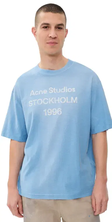 Acne Studios Exford U 1996 Tee Cornflower Blue | Thumbnail 1 Acne Studios Exford U 1996 Tee Cornflower Blue | Thumbnail 1