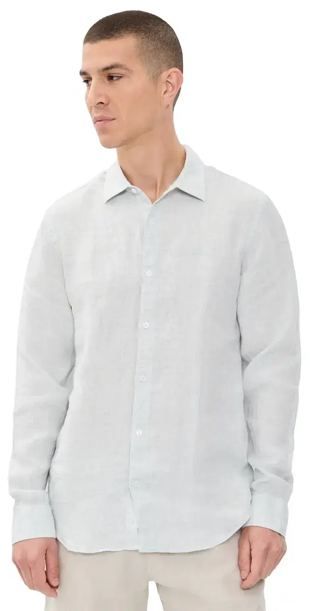 Giles Linen Classic hirt White Jade/White