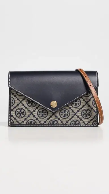 Tory Burch T Monogram Envelope Wallet On Chain | Thumbnail 2 Tory Burch T Monogram Envelope Wallet On Chain | Thumbnail 2