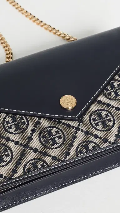 Tory Burch T Monogram Envelope Wallet On Chain | Thumbnail 5 Tory Burch T Monogram Envelope Wallet On Chain | Thumbnail 5