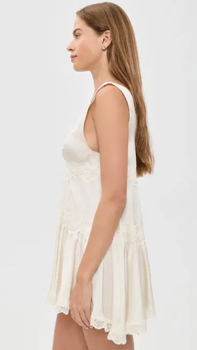 Free People In This Groove Mini Slip Dress Tofu L | Thumbnail 4
