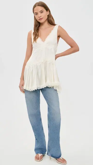 Free People In This Groove Mini Slip Dress Tofu L | Thumbnail 5
