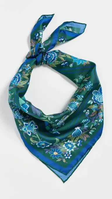LIBERTY Tree of Life Silk Scarf Dark Green One Size | Thumbnail 2