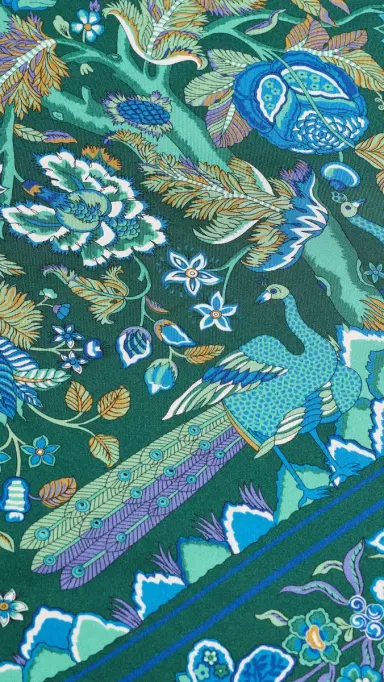 LIBERTY Tree of Life Silk Scarf Dark Green One Size | Thumbnail 5