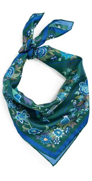 LIBERTY Tree of Life Silk Scarf Dark Green One Size | Thumbnail 1