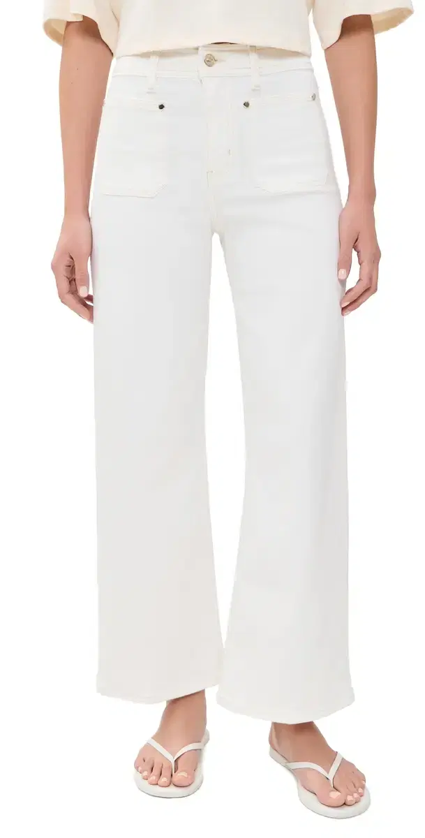 FRAME Le Slim Palazzo Crop Harbor Jeans Au Natural Clean