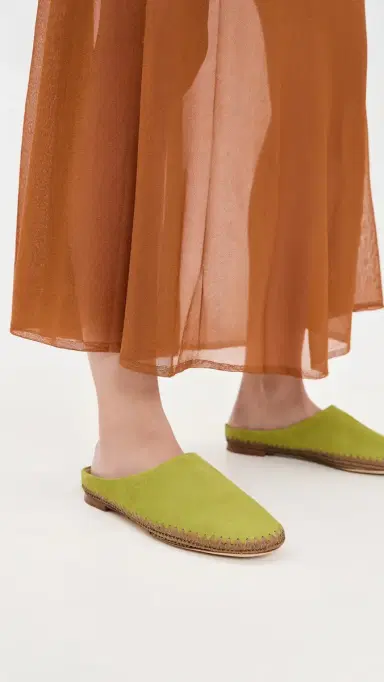 SIMONMILLER Riad Slippers Moss Green/Natural 39 | Thumbnail 3 SIMONMILLER Riad Slippers Moss Green/Natural 39 | Thumbnail 3