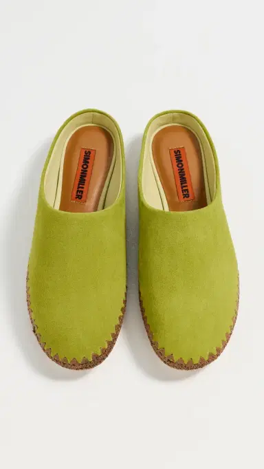 SIMONMILLER Riad Slippers Moss Green/Natural 39 | Thumbnail 5 SIMONMILLER Riad Slippers Moss Green/Natural 39 | Thumbnail 5