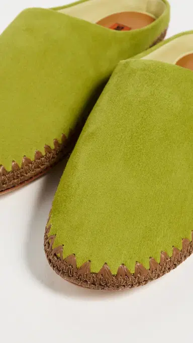 SIMONMILLER Riad Slippers Moss Green/Natural 39 | Thumbnail 6 SIMONMILLER Riad Slippers Moss Green/Natural 39 | Thumbnail 6