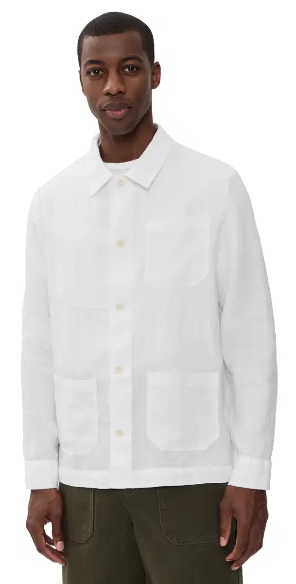 Corentin inen Solid Overshirt White