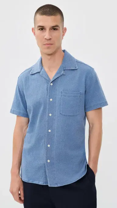 Taylor Stitch The Hawthorne Shirt Washed Indigo Crepe | Thumbnail 2