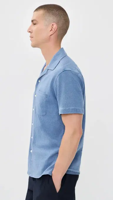 Taylor Stitch The Hawthorne Shirt Washed Indigo Crepe | Thumbnail 4