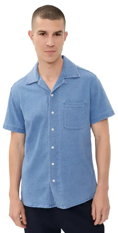 Taylor Stitch The Hawthorne Shirt Washed Indigo Crepe | Thumbnail 1