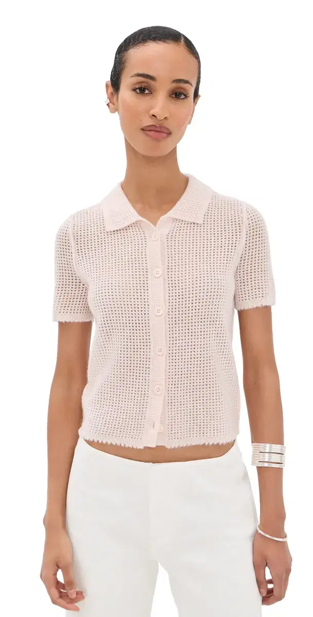 Amelia Cashmere Polo Pink alt