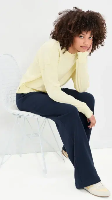 Sweaty Betty After Class Crop Sweatshirt Butterscotch Yellow | Thumbnail 5